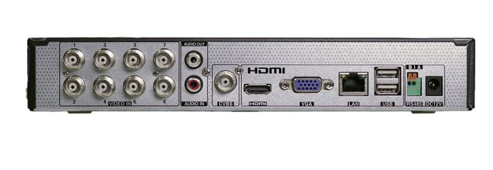 8cs.+4IP, 2MP, Techson TCR A12 S408-NS analóg HD videorögzítő